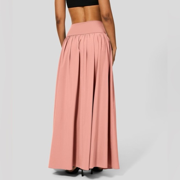 Halara High Waisted Plicated Split 2-in-1 Flowy Quick Dry Maxi Casual Skirt |NEW - Picture 3 of 9